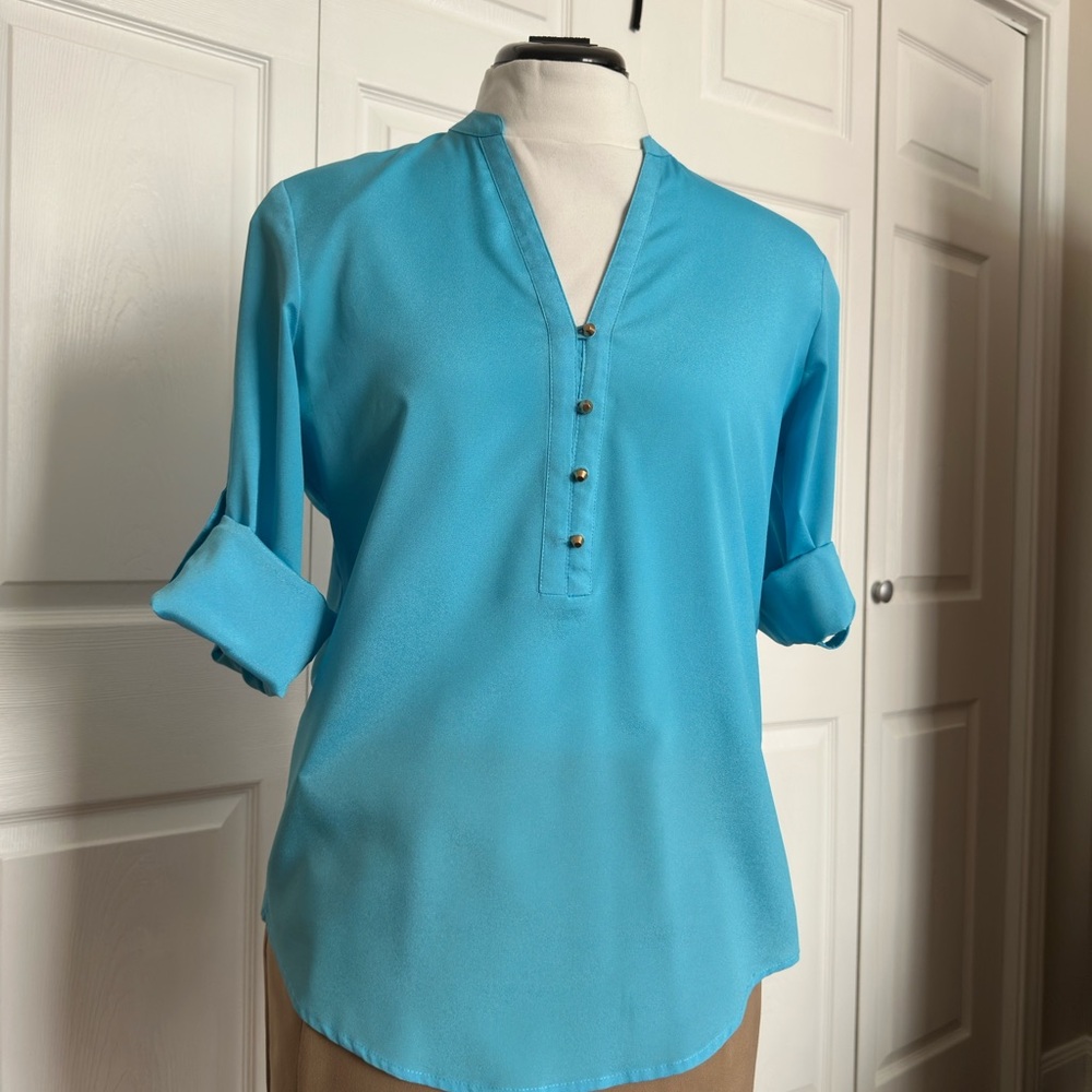 Blue Women's Top. Obama Trump. Size XS.